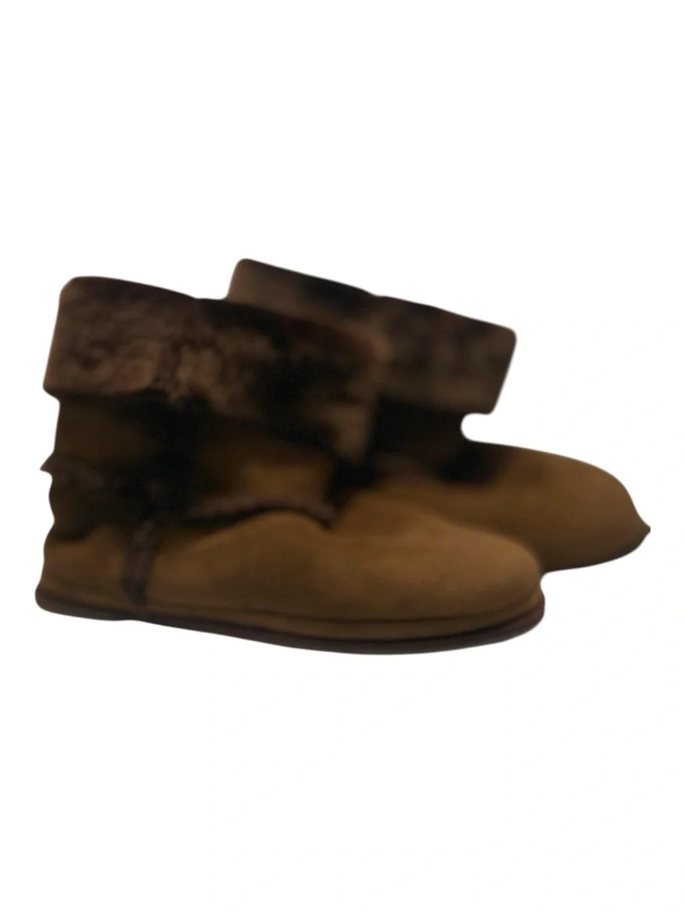 Dearfoams Women's Beth Faux Fur Folddown Booties - Picture 3 of 11
